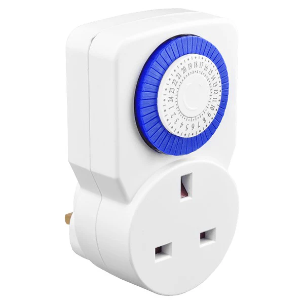 Masterplug 24 Hours Mechanical Timer Adaptor - White | TMS24-MP - Image 2