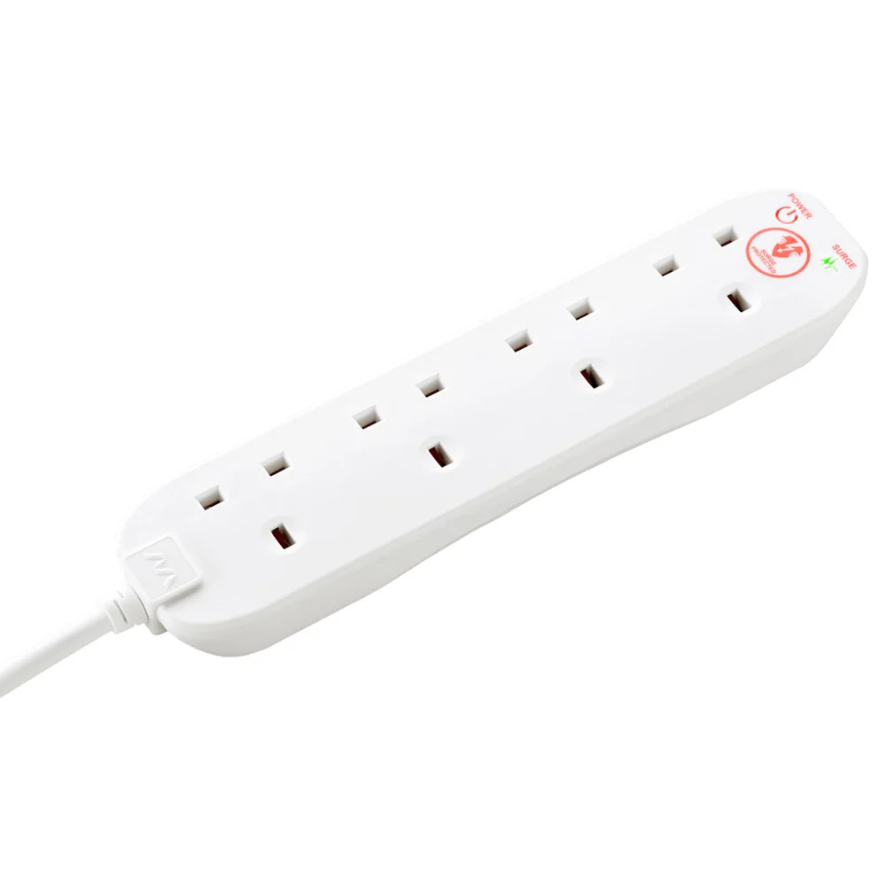 Masterplug 4 Socket Surge Protected Extension Lead - White | SRG4210N-MP - Image 3