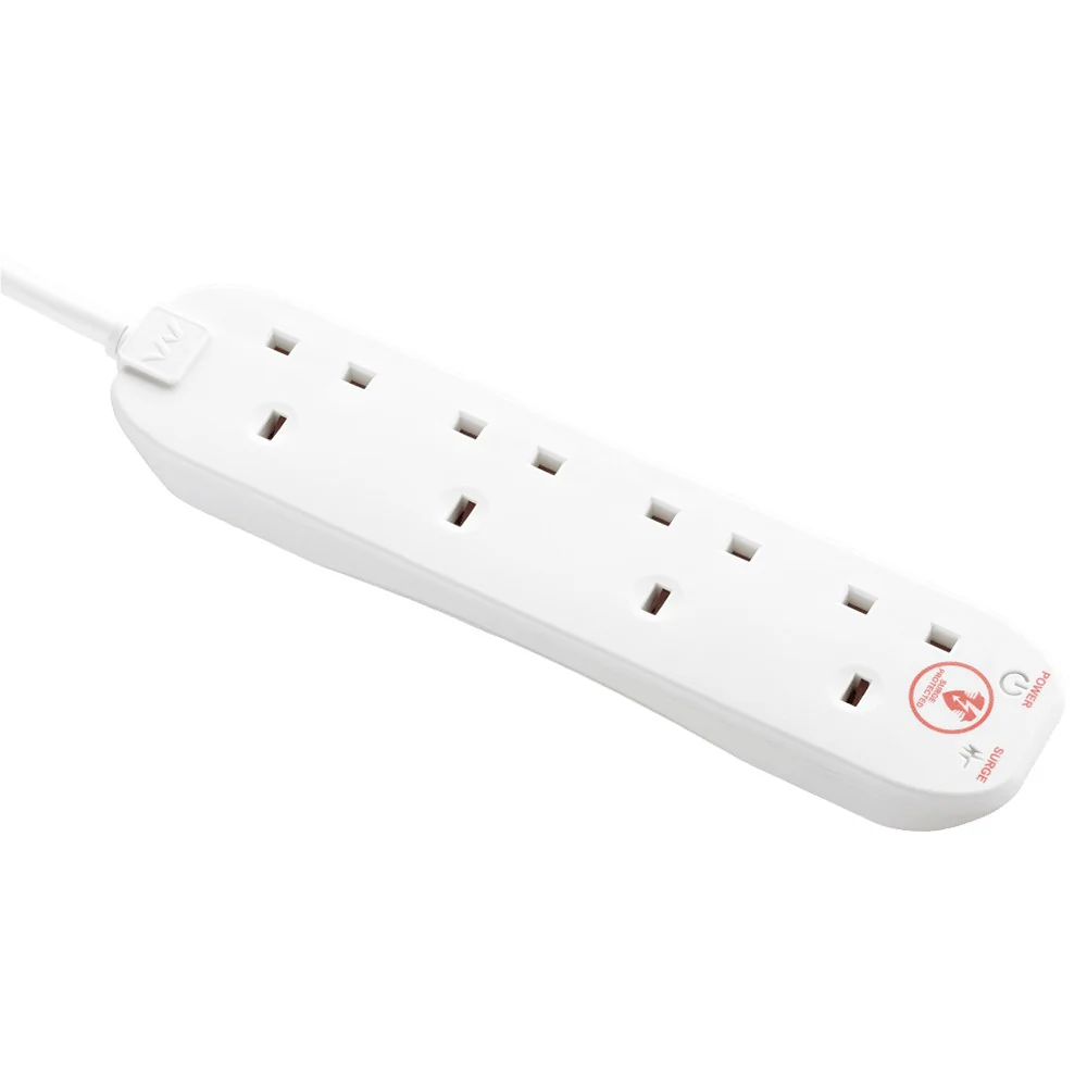 Masterplug 4 Socket Surge Protected Extension Lead - White | SRG4210N-MP - Image 5