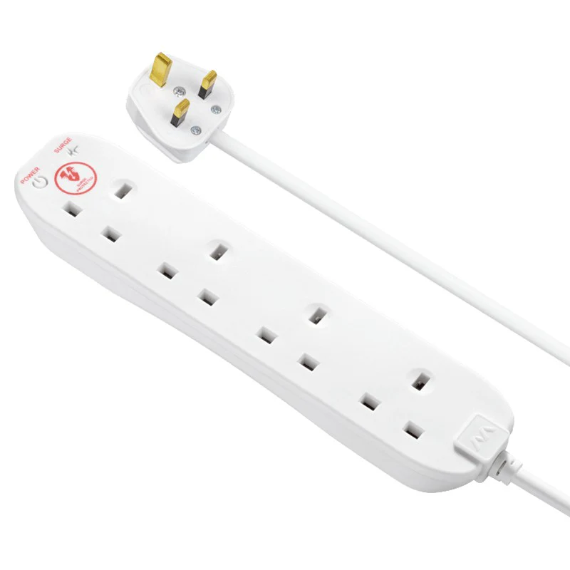 Masterplug 4 Socket Surge Protected Extension Lead - White | SRG4210N-MP - Image 7