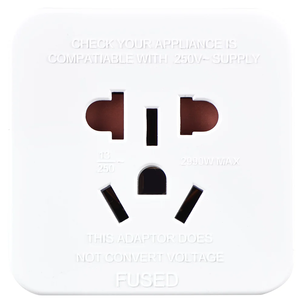 Masterplug UK Travel Adaptor - White | TAVUK-MP - Image 2