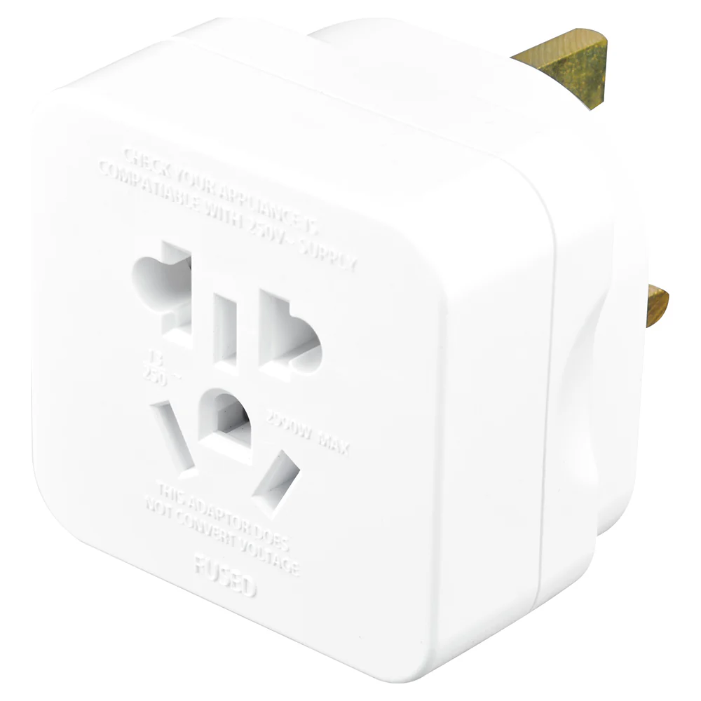 Masterplug UK Travel Adaptor - White | TAVUK-MP - Image 3