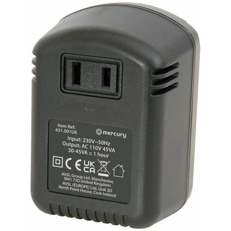 Mercury 45W Step-Down Voltage Converter - Black | 651001 - Image 3