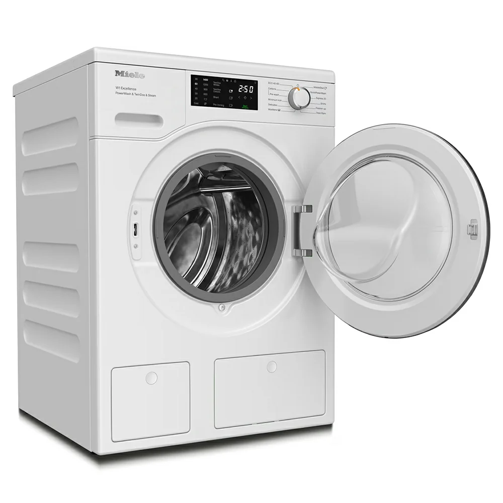 Miele PWash & TDos & Steam 9KG 1400RPM Freestanding Washing Machine - Lotus White | WEG885 WCS - Image 2