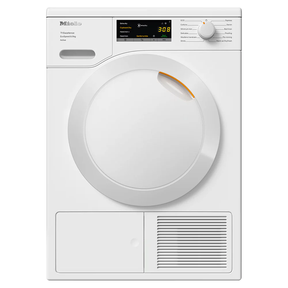 Miele T1 Active 8KG Freestanding Heat Pump Tumble Dryer - Lotus White | TEA525
