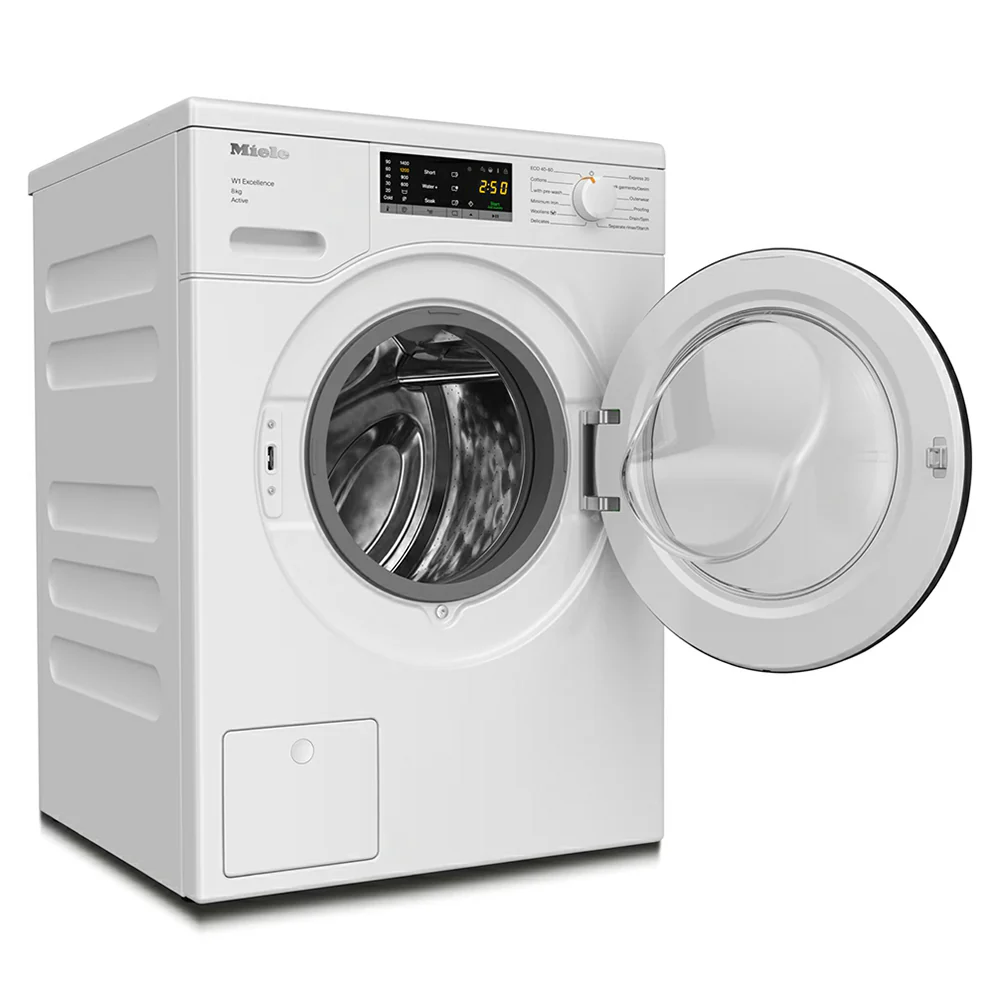Miele W1 Active 8KG 1400RPM Freestanding Washing Machine - Lotus White | WEA 125 - Image 2