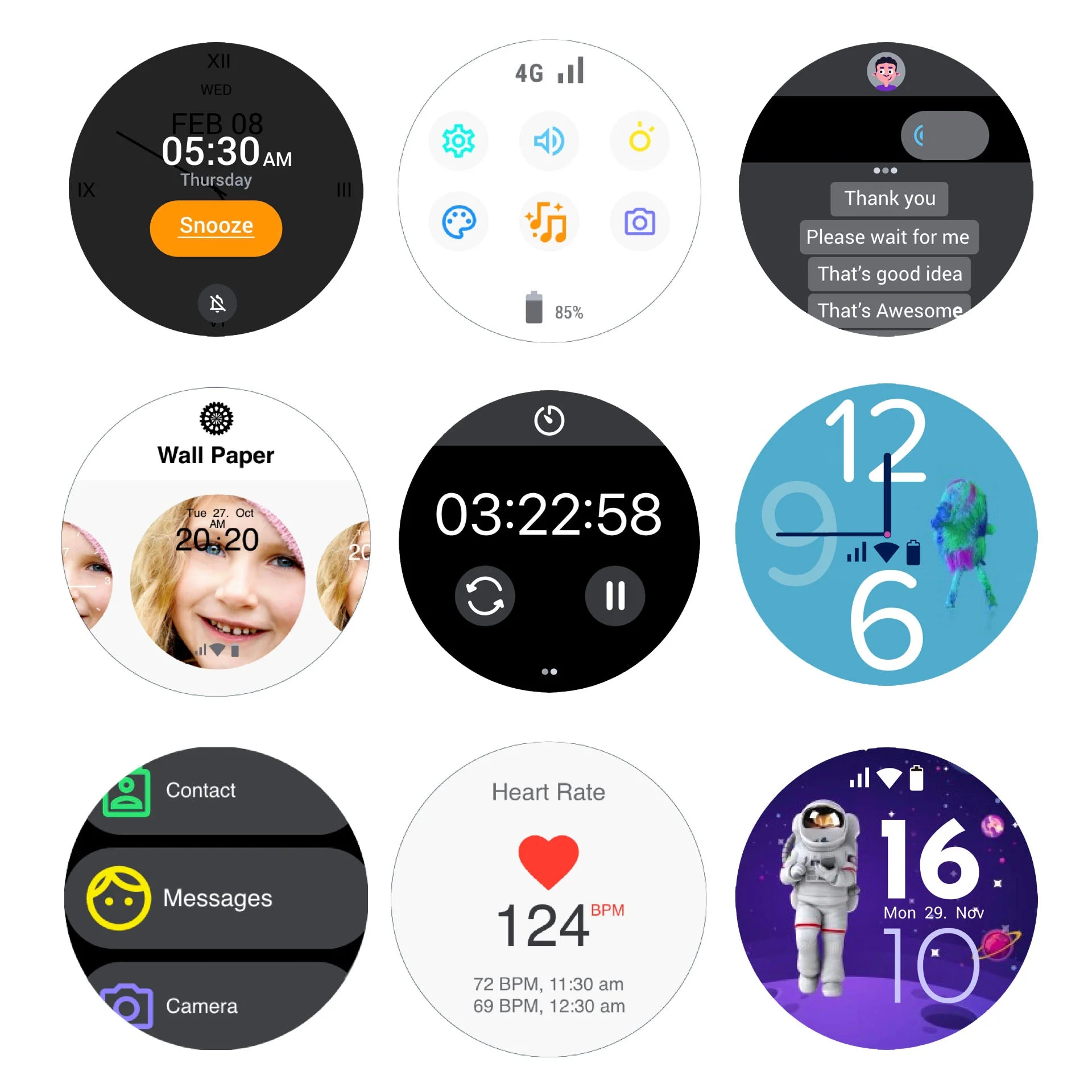 MyFirst Fone R1s Kids Smart Watch - Space Blue | 256-KW1305SA-SB02 - Image 3