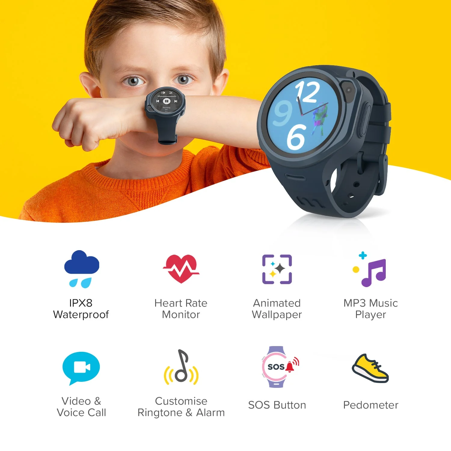 MyFirst Fone R1s Kids Smart Watch - Space Blue | 256-KW1305SA-SB02 - Image 5