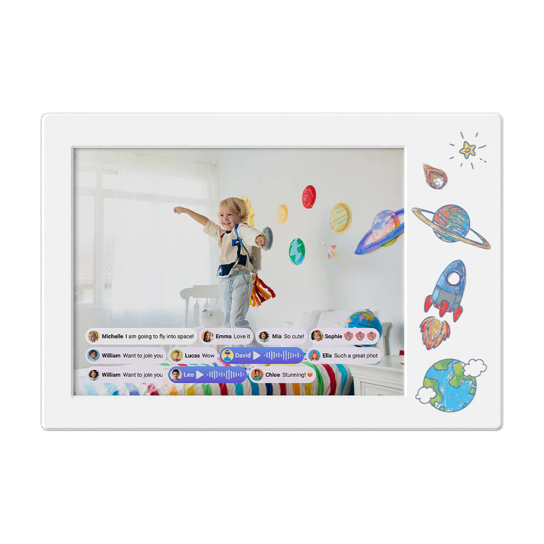 MyFirst Frame Doodle 9" Digital Photo Frame - White | 256-FF0901SA-WE01