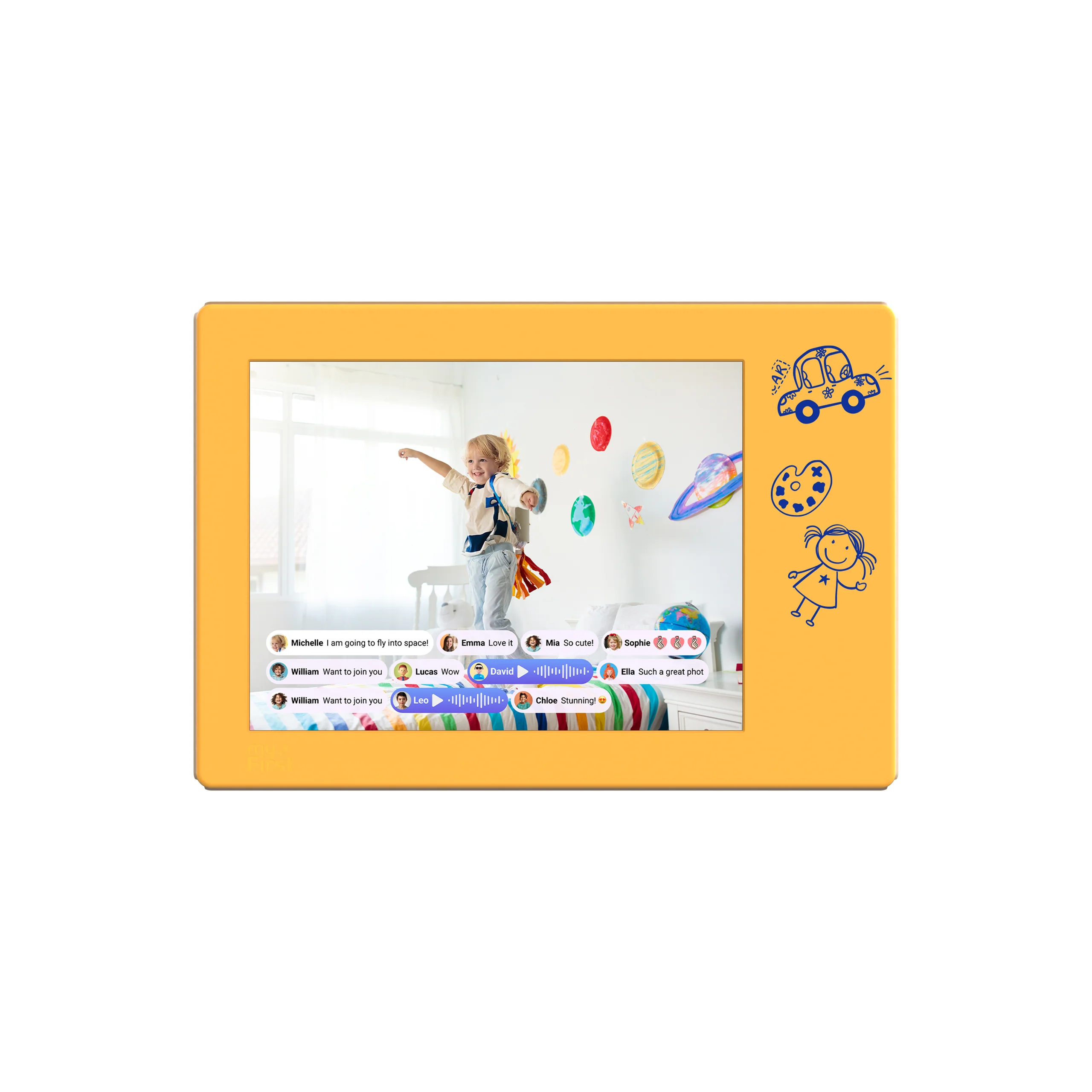 MyFirst Frame Doodle 9" Digital Photo Frame - White | 256-FF0901SA-WE01 - Image 6