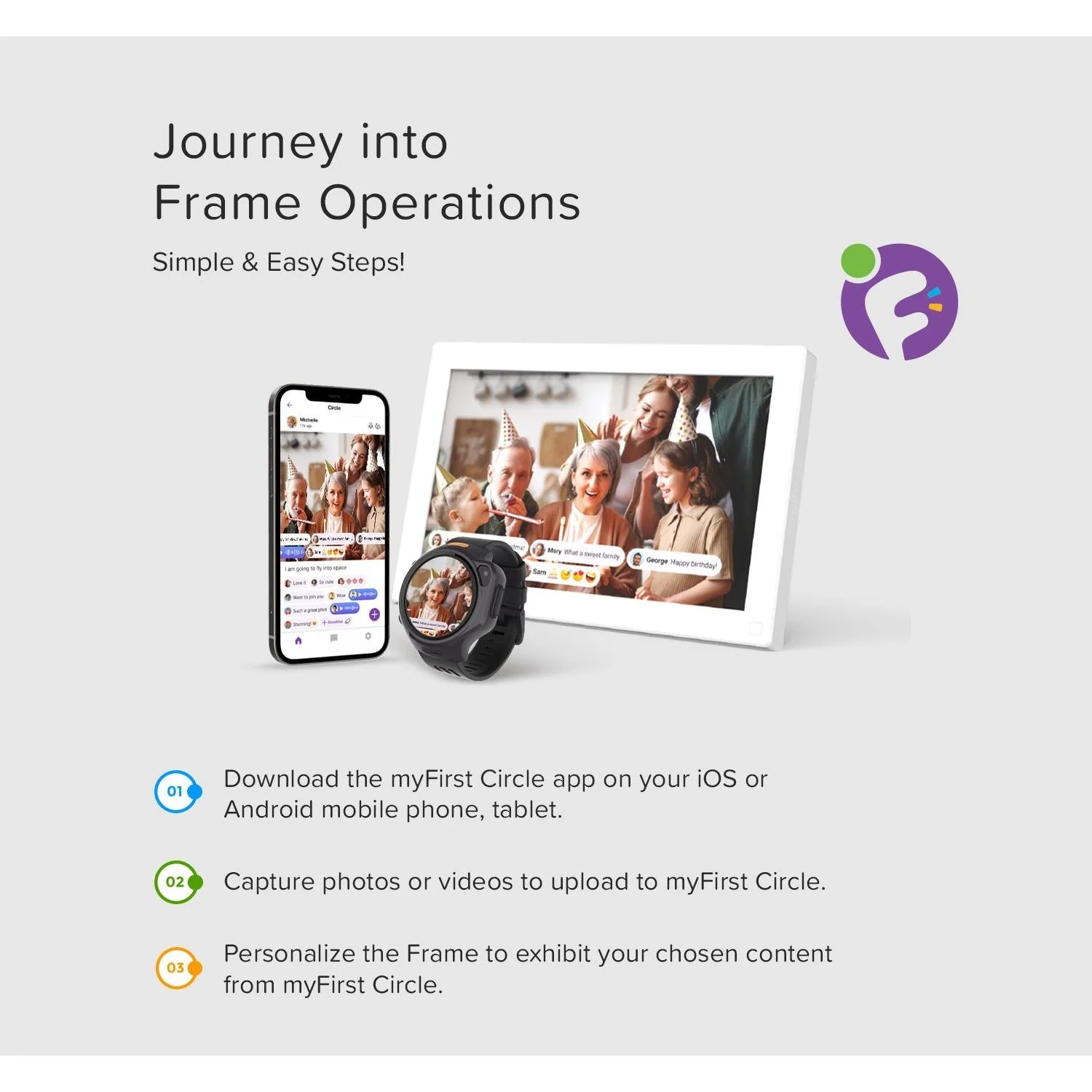 MyFirst Frame Live 10" Digital Photo Frame - White | 256-FF1001SA-WE01 - Image 14