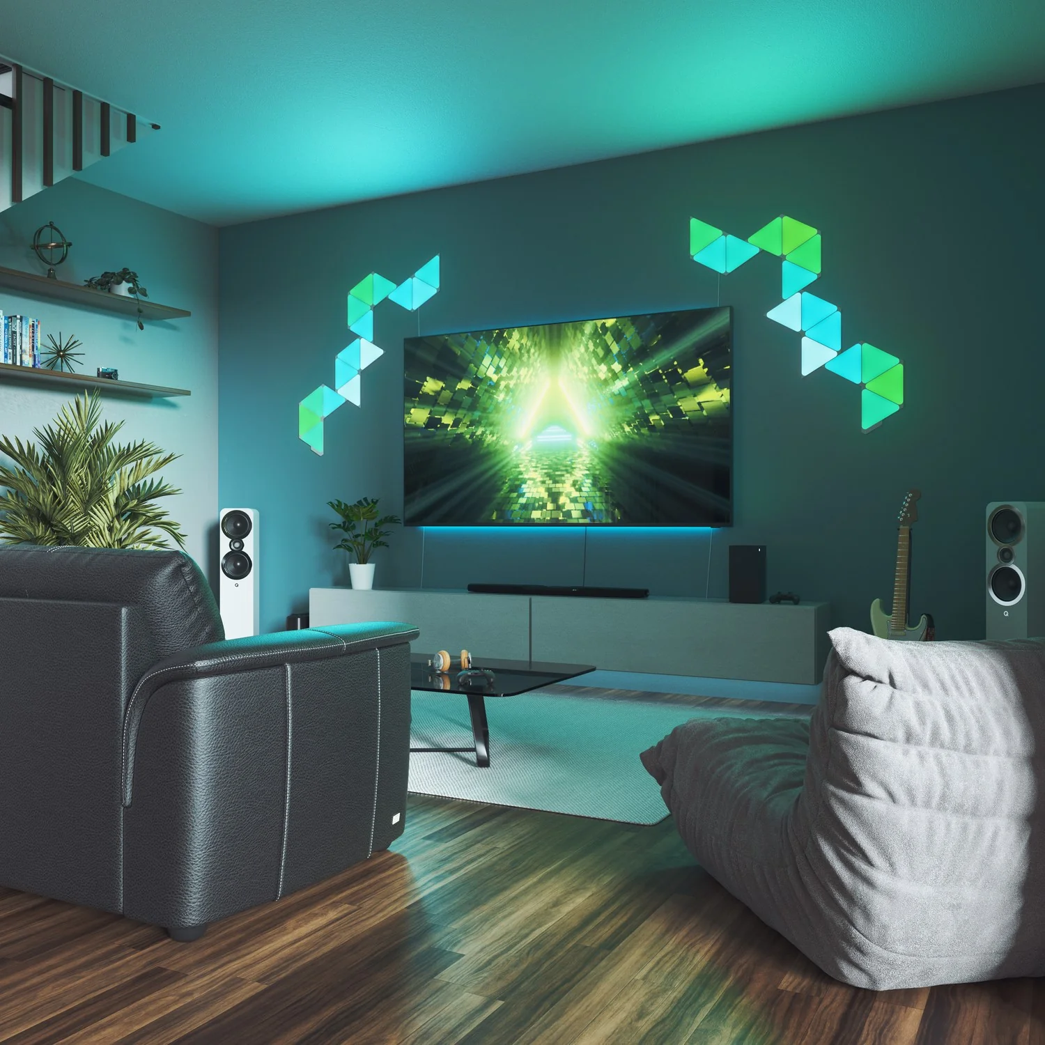 Nanoleaf Triangle Shapes Light Panels Starter Kit Pack of 15 | NL47-6002TW-15PK - Image 5