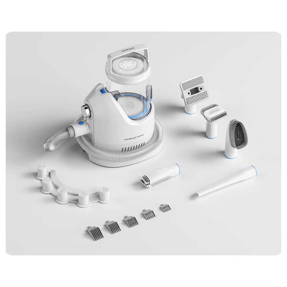 Neakasa P2 Pro 5 in 1 Dog Cat Vacuum Cleaner with Grooming Kit - White | EU6975532170047 - Image 2