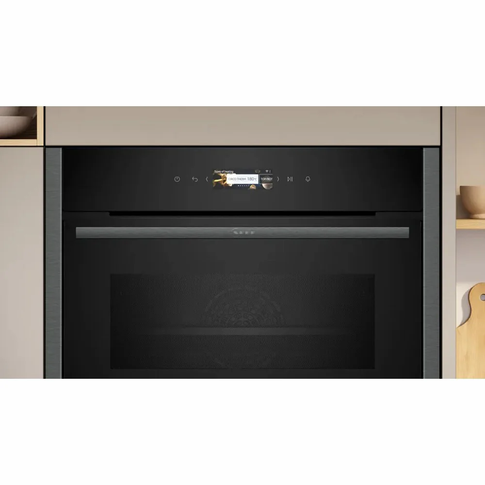 Neff N 70 Built-in 45L Compact Oven with Microwave Function - Graphite Grey | C24MR21G0B - Image 3