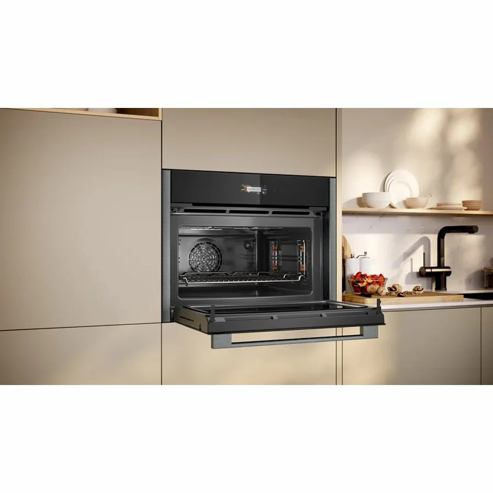 Neff N 70 Built-in 45L Compact Oven with Microwave Function - Graphite Grey | C24MR21G0B - Image 5