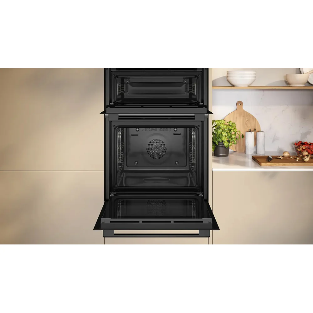 Neff N50 105L Built-In Electric Double Oven - Graphite Grey | U1ACE2AG3B - Image 3