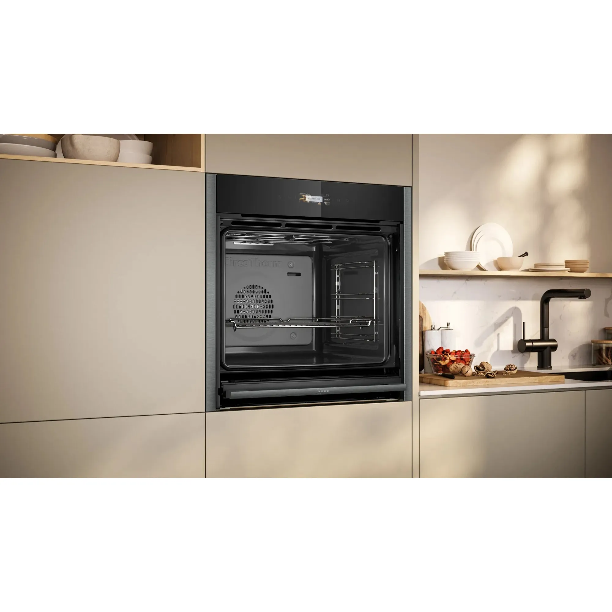 Neff N70 71L Built-In Multifunction Electric Single Oven - Graphite Grey | B54CR31G0B - Image 2