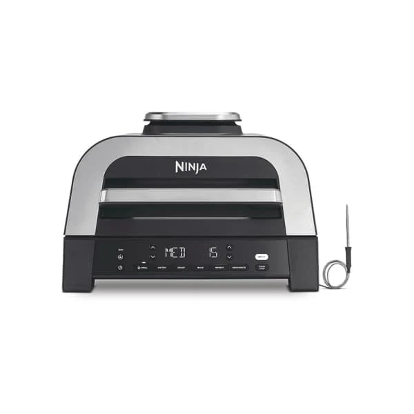 Ninja 6-In-1 Max 1760W Grill & Air Fryer - Grey & Silver | DG551UK