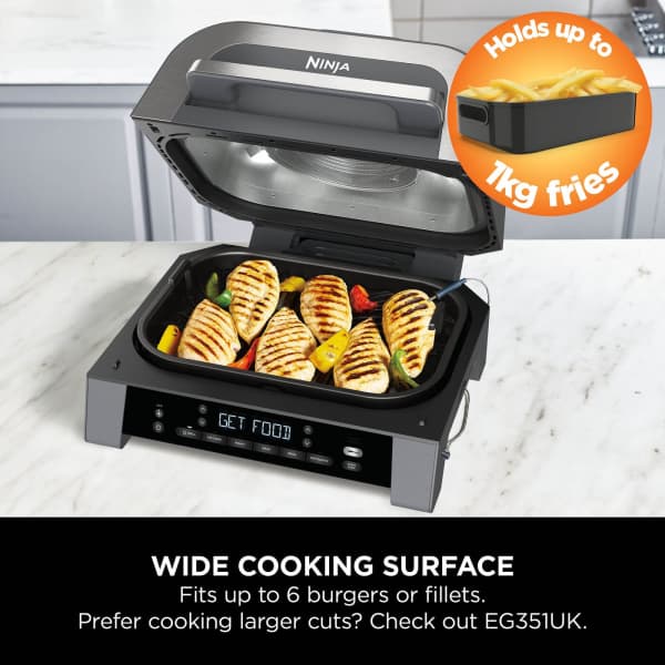 Ninja 6-In-1 Max 1760W Grill & Air Fryer - Grey & Silver | DG551UK - Image 11