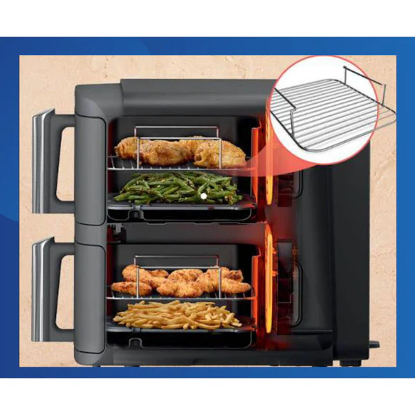 Ninja 9.5L 2470W Double Stack XL 2 Drawer Air Fryer - Grey | SL400UK - Image 11