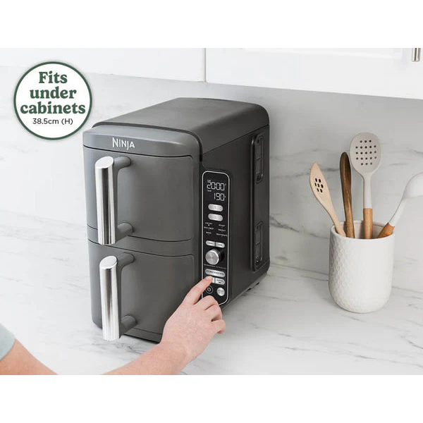 Ninja 9.5L 2470W Double Stack XL 2 Drawer Air Fryer - Grey | SL400UK - Image 6
