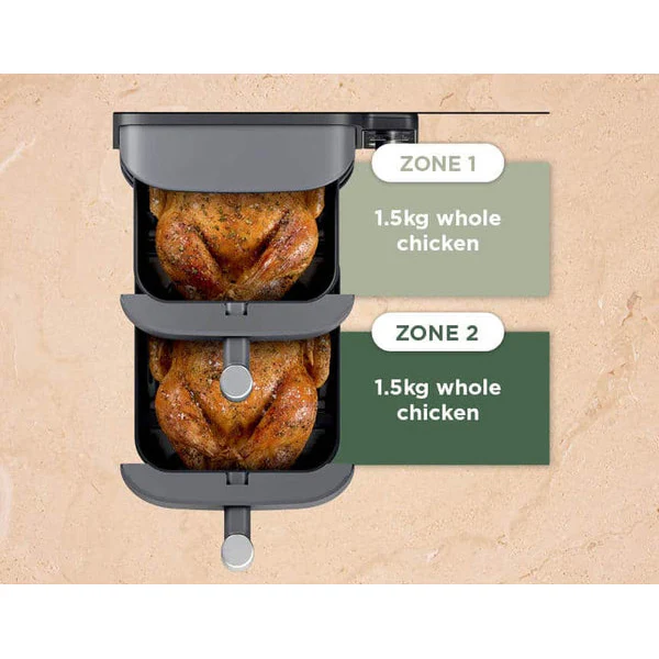 Ninja 9.5L 2470W Double Stack XL 2 Drawer Air Fryer - Grey | SL400UK - Image 8