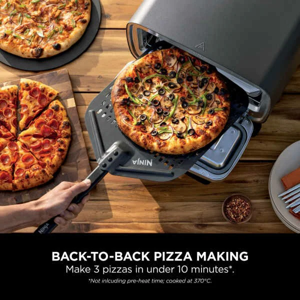 Ninja Artisan Electric Outdoor Pizza Oven & Air Fryer - Grey | MO201UK - Image 3