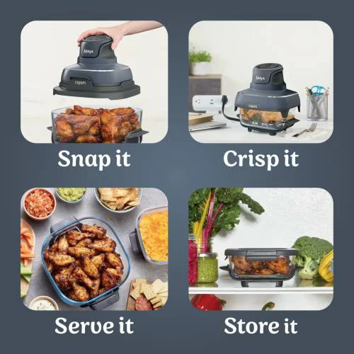 Ninja CRISPi 4-in-1 Portable Glass Air Fryer - Cyber Space | FN101UK - Image 13