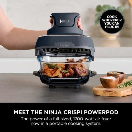 Ninja CRISPi 4-in-1 Portable Glass Air Fryer - Cyber Space | FN101UK - Image 15