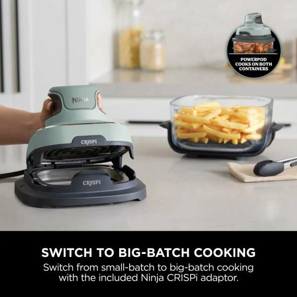 Ninja CRISPi 4-in-1 Portable Glass Air Fryer - Sage | FN101UKSG - Image 3