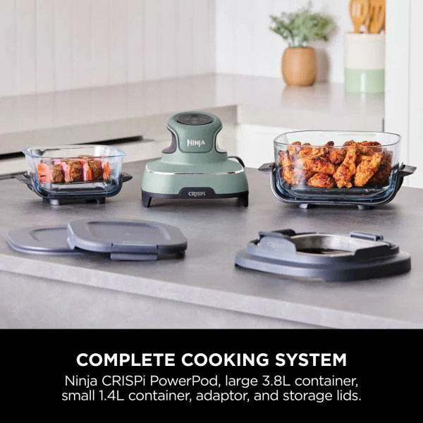 Ninja CRISPi 4-in-1 Portable Glass Air Fryer - Sage | FN101UKSG - Image 5
