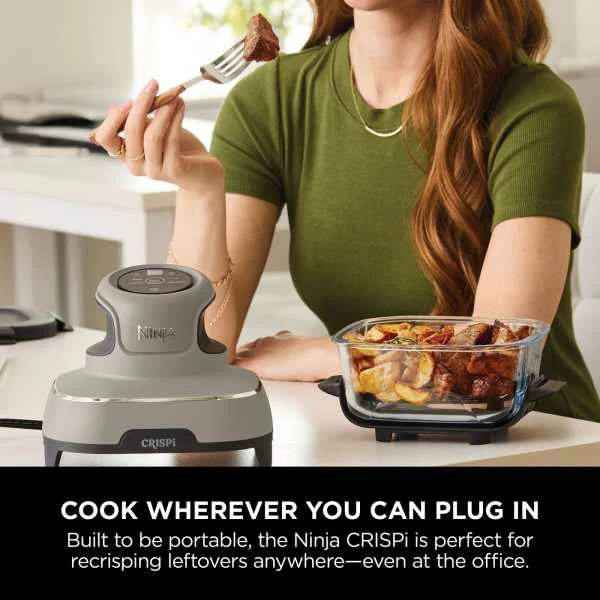 Ninja CRISPi 4-in-1 Portable Glass Air Fryer - Stone | FN101UKST - Image 8