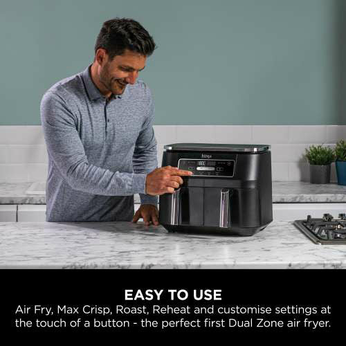 Ninja Foodi 4-in-1 Dual Zone 7.6L Air Fryer - Black | AF200UK - Image 11
