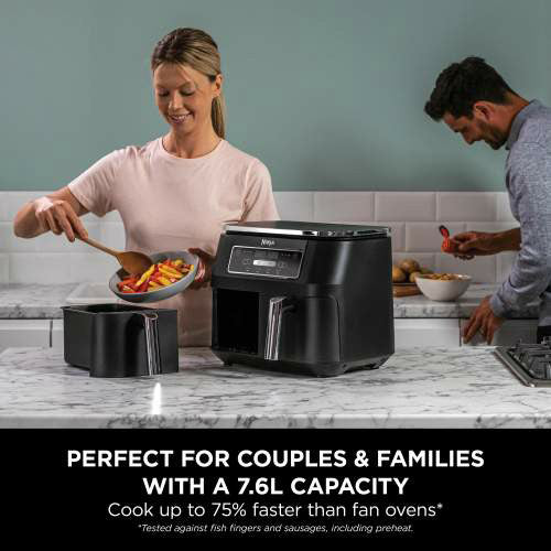 Ninja Foodi 4-in-1 Dual Zone 7.6L Air Fryer - Black | AF200UK - Image 13