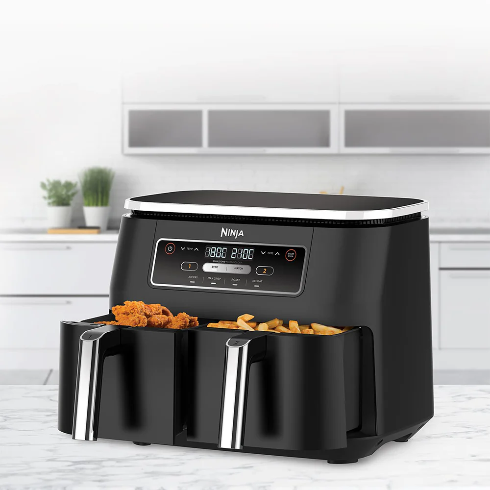 Ninja Foodi 4-in-1 Dual Zone 7.6L Air Fryer - Black | AF200UK - Image 3