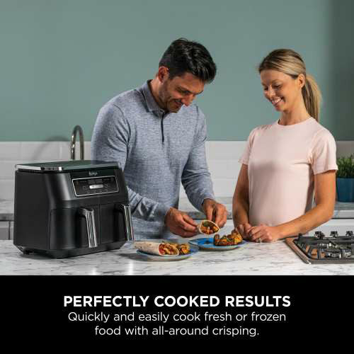 Ninja Foodi 4-in-1 Dual Zone 7.6L Air Fryer - Black | AF200UK - Image 6