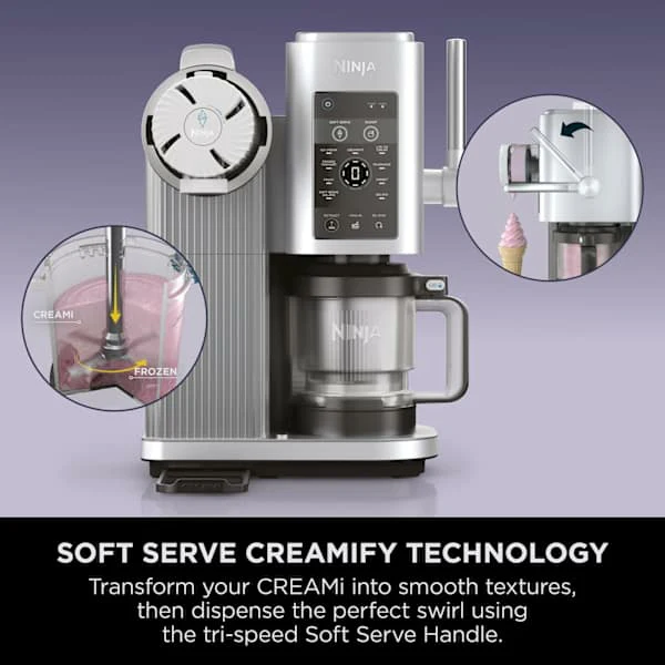 Ninja Swirl by CREAMi 13-in-1 Soft Serve & Ice Cream Maker - Platinum Silver | NC701UK - Image 2