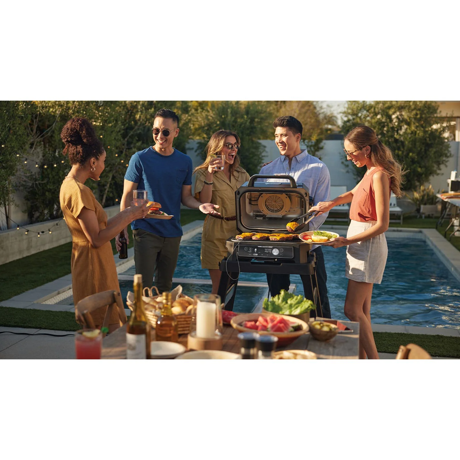 Ninja Woodfire Pro Connect XL Outdoor Electric BBQ Grill & Smoker - Black & Blue | OG901UK - Image 13