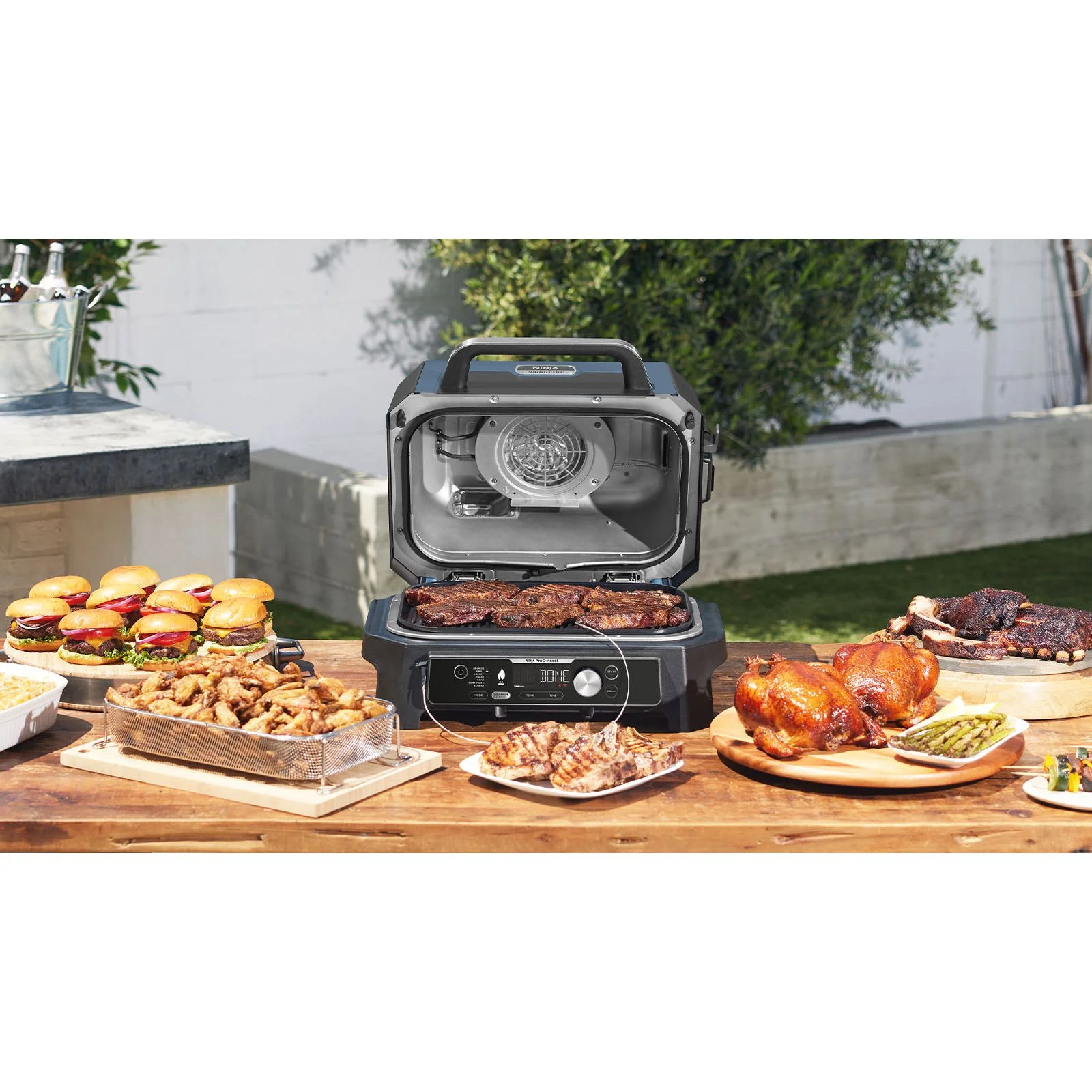 Ninja Woodfire Pro Connect XL Outdoor Electric BBQ Grill & Smoker - Black & Blue | OG901UK - Image 3