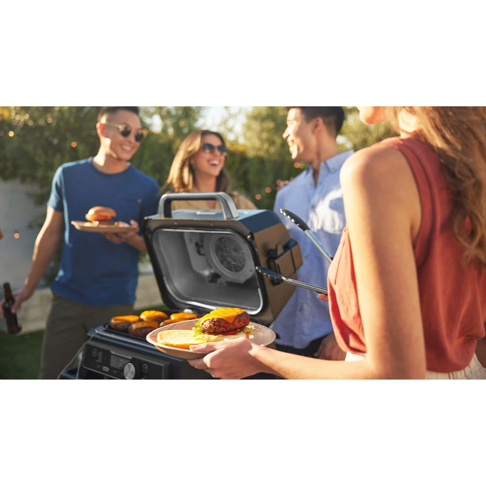 Ninja Woodfire Pro Connect XL Outdoor Electric BBQ Grill & Smoker - Black & Blue | OG901UK - Image 8