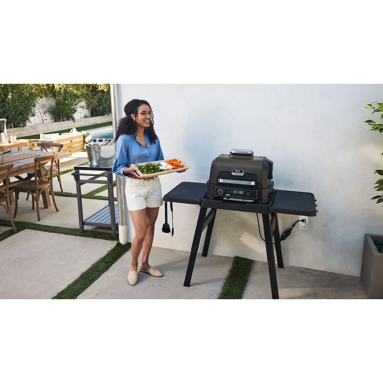 Ninja Woodfire Pro XL Outdoor Electric BBQ Grill & Smoker - Black & Grey | OG850UK - Image 10