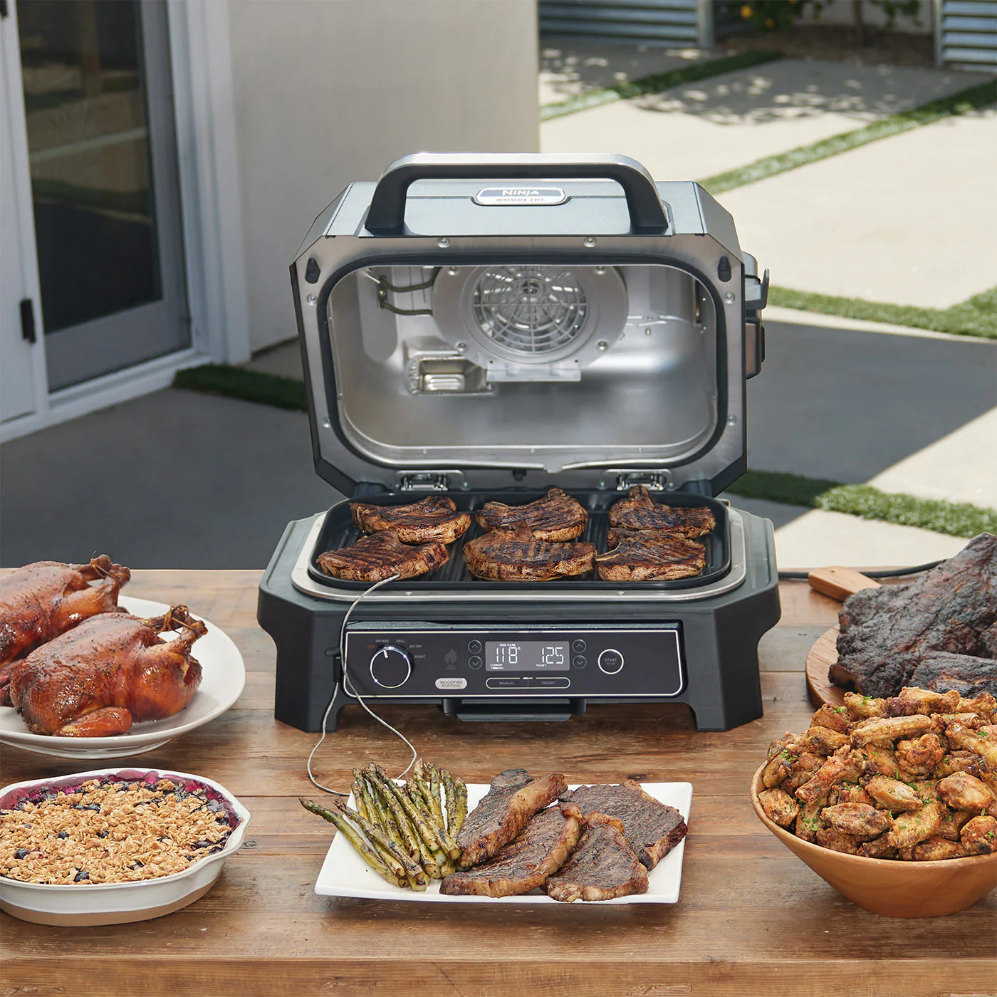 Ninja Woodfire Pro XL Outdoor Electric BBQ Grill & Smoker - Black & Grey | OG850UK - Image 12