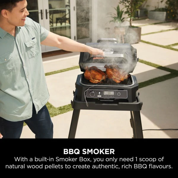 Ninja Woodfire Pro XL Outdoor Electric BBQ Grill & Smoker - Black & Grey | OG850UK - Image 9