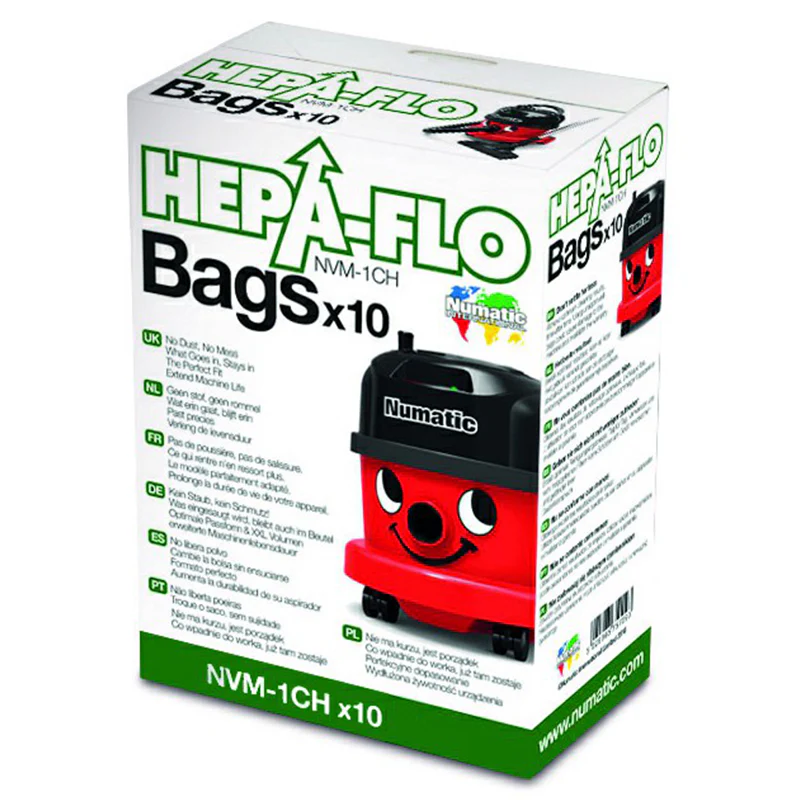 Numatic Hepa-Flo Filter Vacuum Bags - 10 Pack | NUM604015 - Image 3