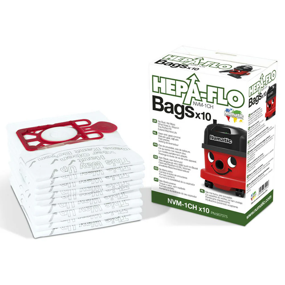 Numatic Hepa-Flo Filter Vacuum Bags - 10 Pack | NUM604015 - Image 6