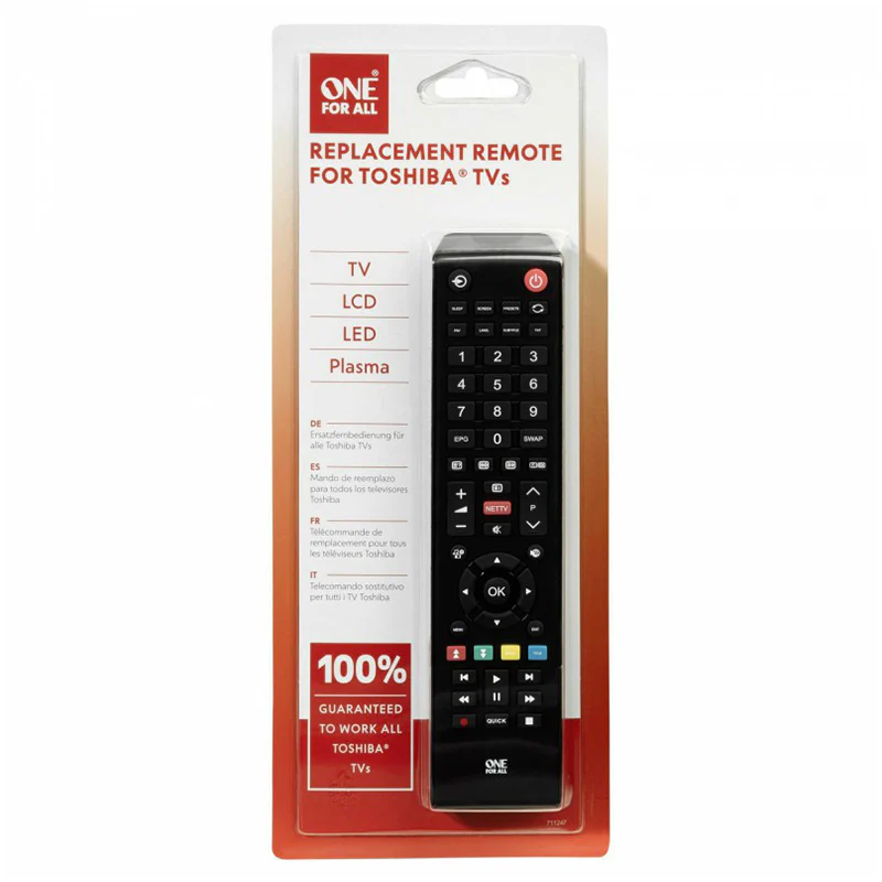 One For All Replacement Remote for Toshiba TV - Black | URC1919 - Image 2