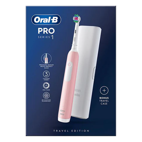 Oral-B Pro Series 1 Electric Toothbrush with Travel Case - Pink | OB8001090914095 - Image 3