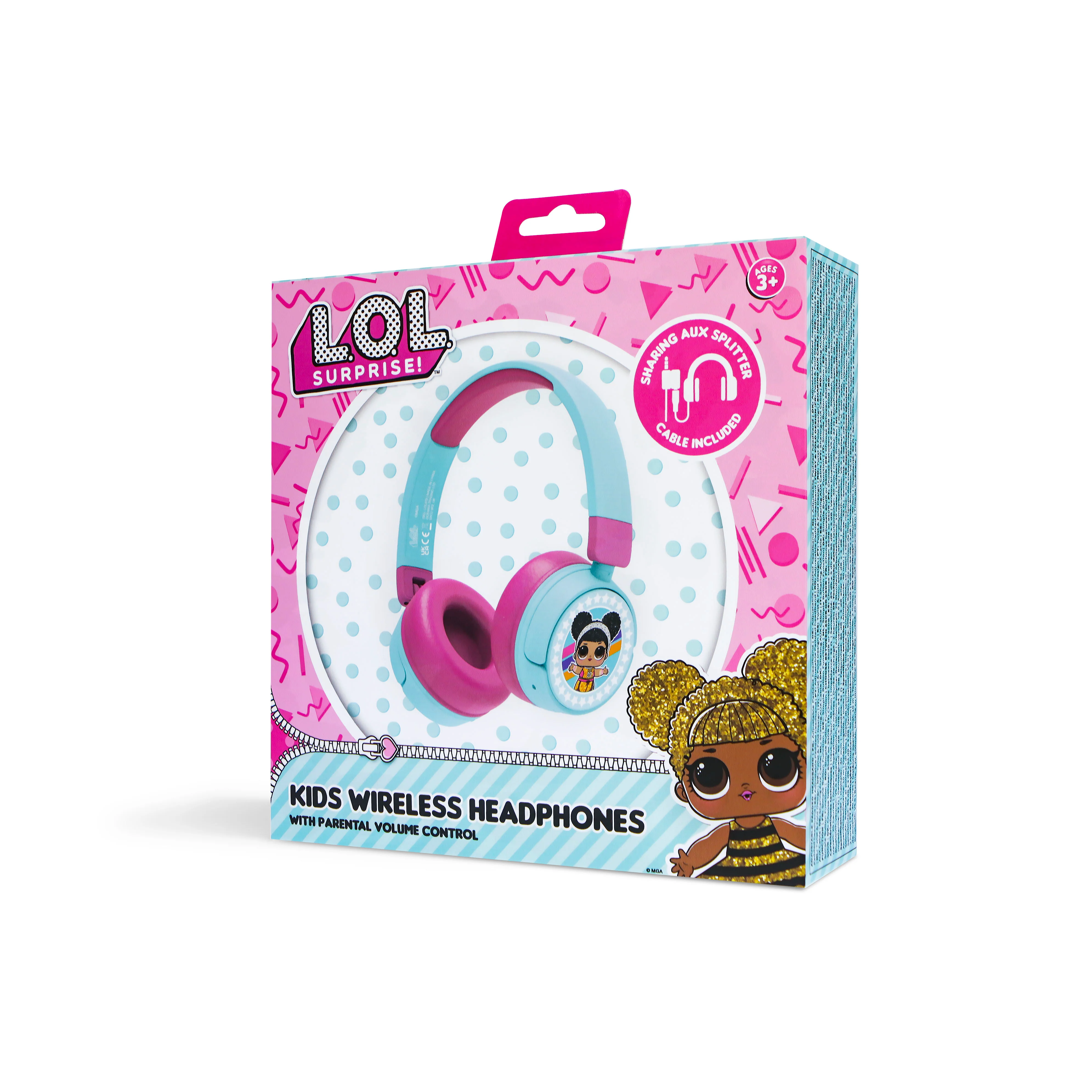 OTL LOL Surprise Kids On-Ear Wireless Bluetooth Headphone - Pink & Blue | LOL979 - Image 10