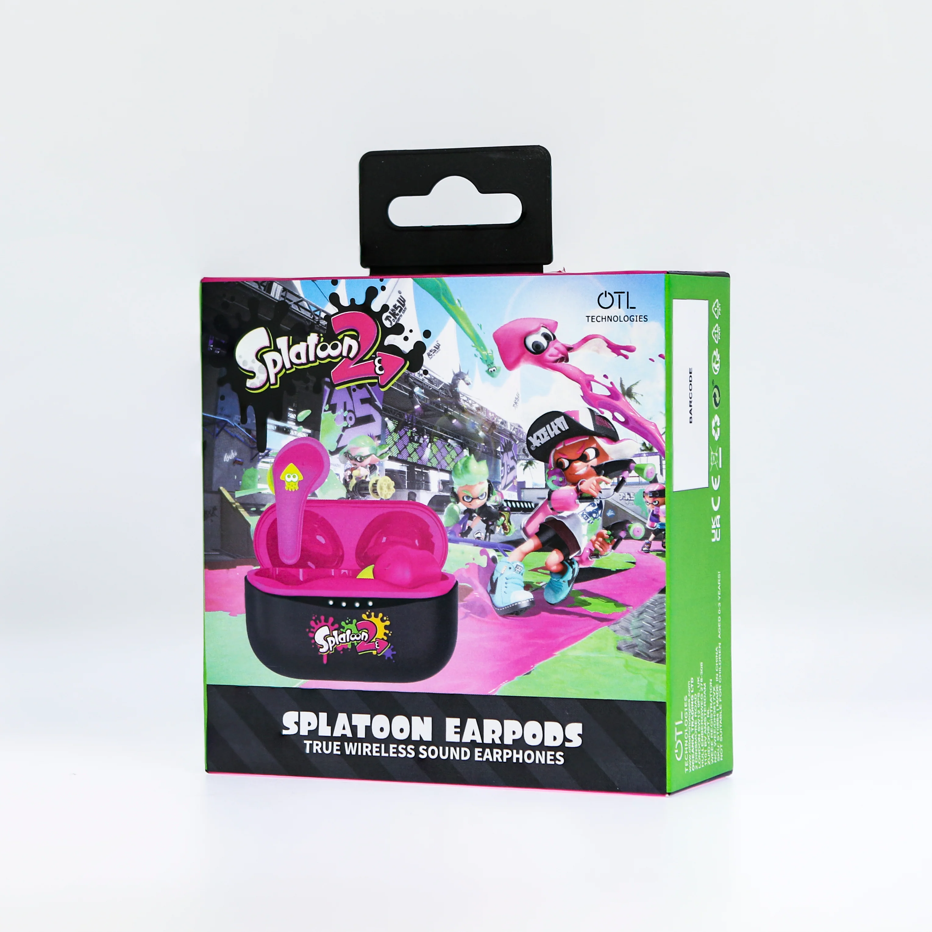 OTL Nintendo Spatoon 2 In-Ear True Wireless Earbuds - Pink & Black | ST0884 - Image 6