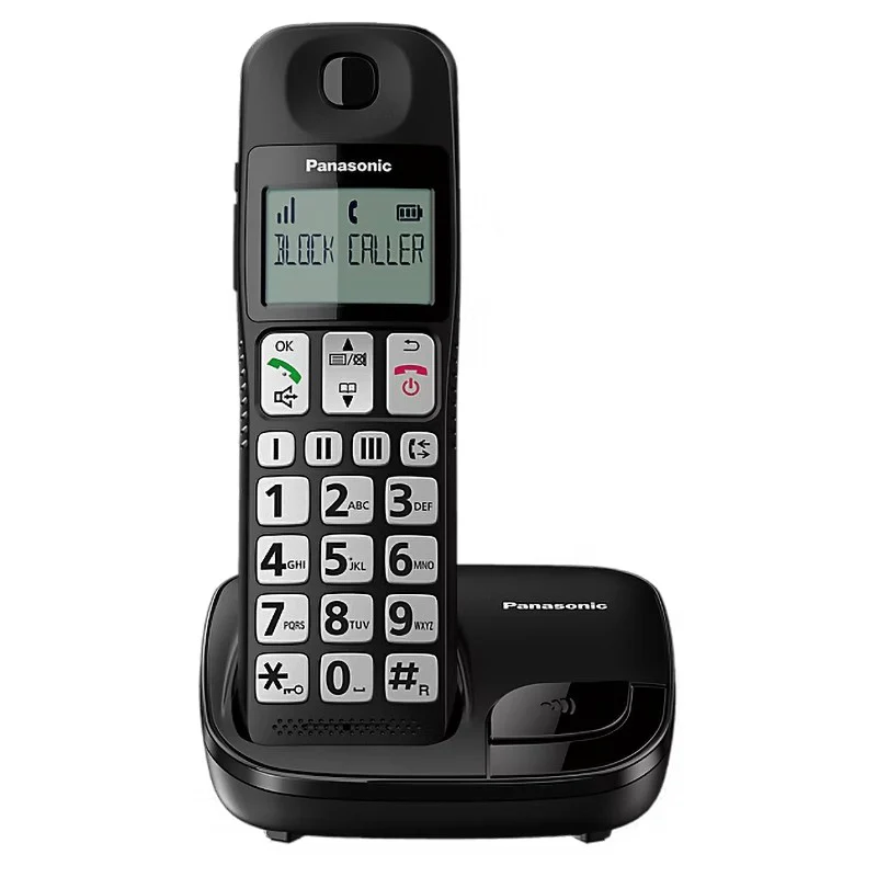 Panasonic KX-TGE110 Single Big Button Cordless Dect Phone - Black | TLP110 - Image 4